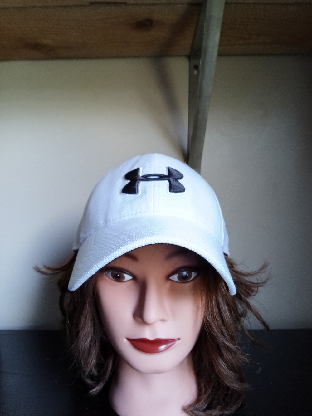 Under Armour White Baseball Cap with Black Logo